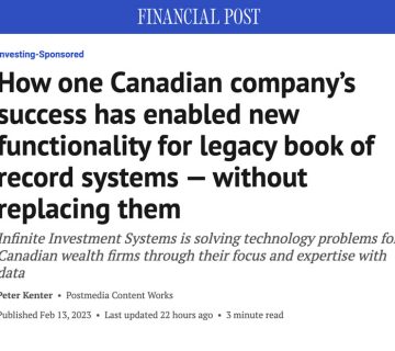 Screenshot from a Financial Post article featuring IIS